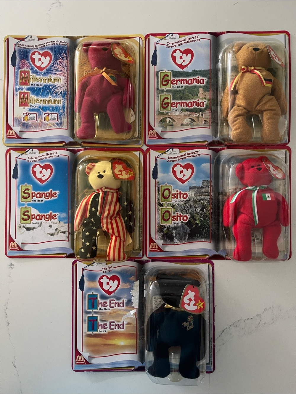 Ty McDonald’s Teenie Beanie Babies 2000 Special Edition 5 Bears Unopened
